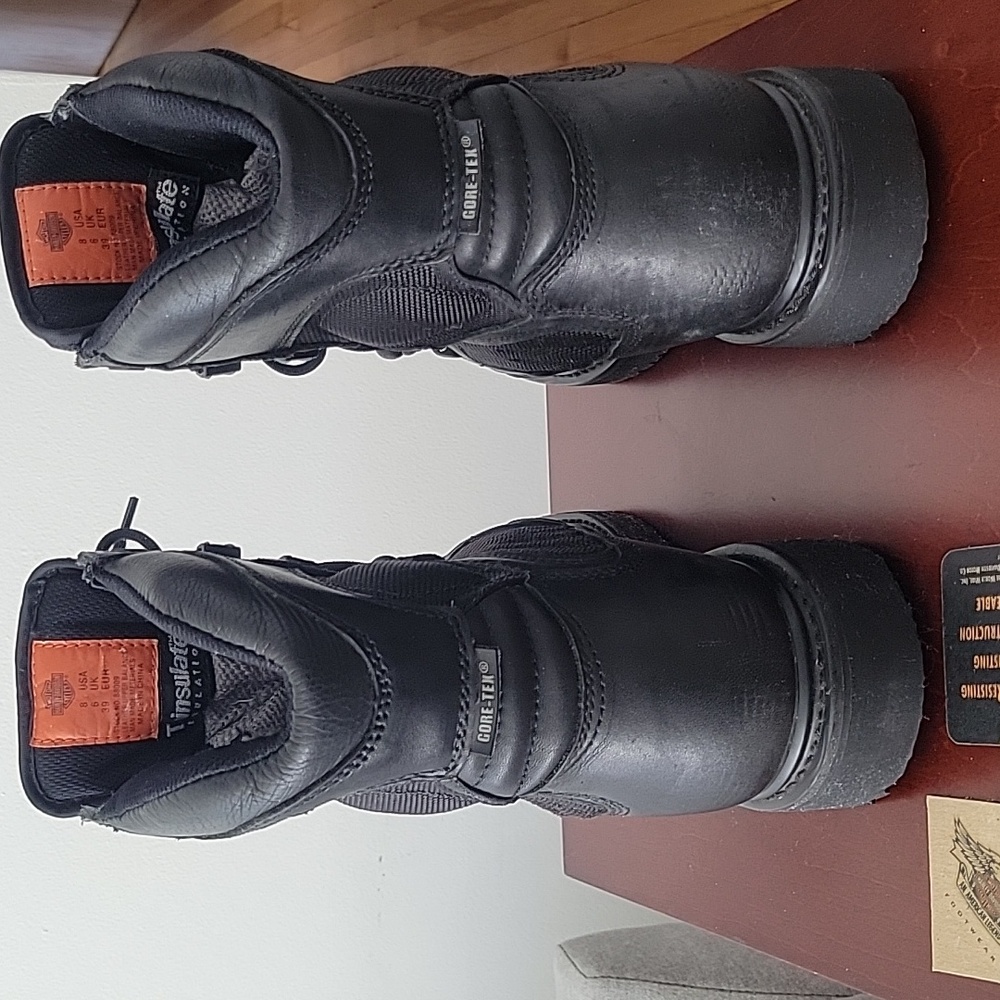 Harley-Davidson FXRG Boots 8/39 Black With Box - Picture 7 of 16